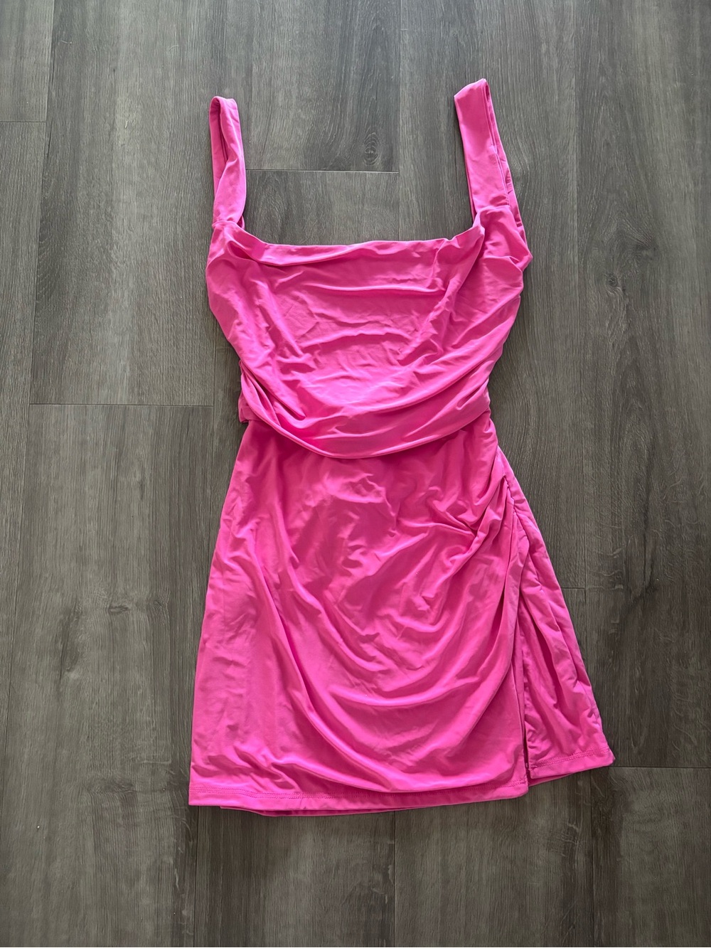 Pink mini dress